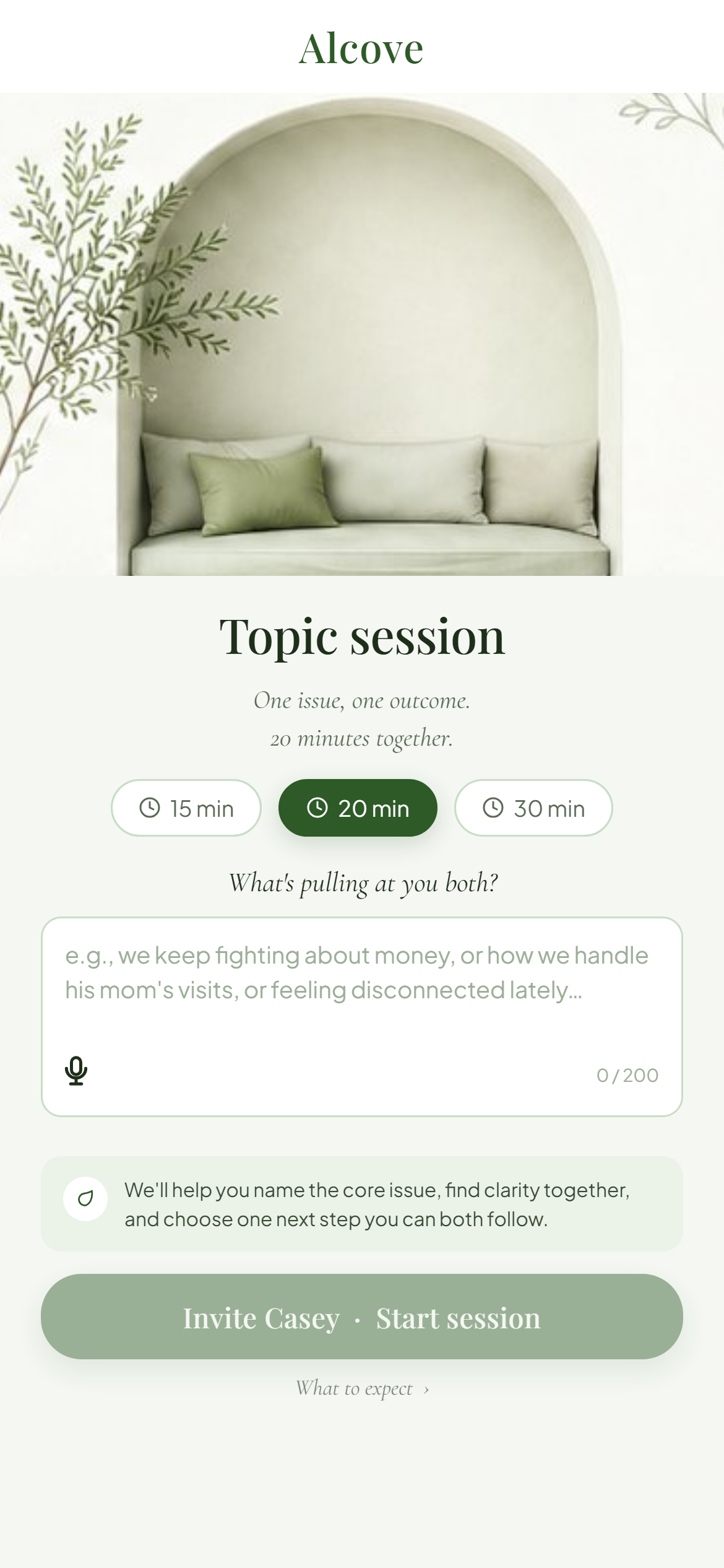 Topic start